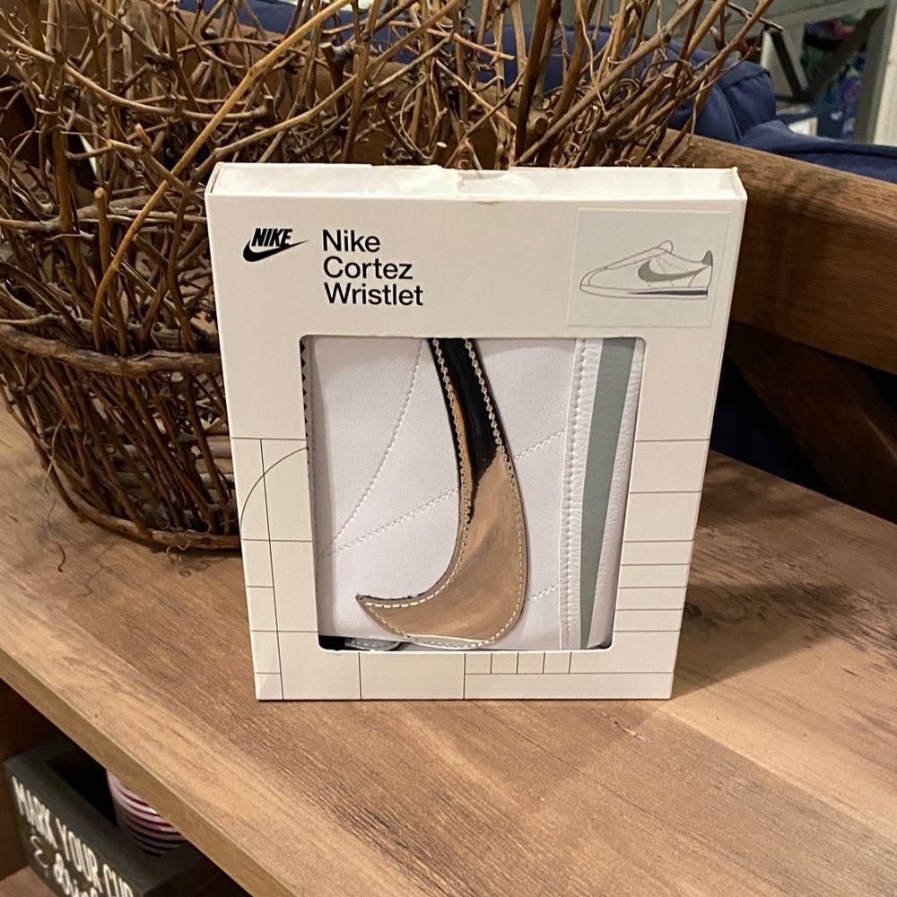 Nike Cortez Wristlet - White and Silver